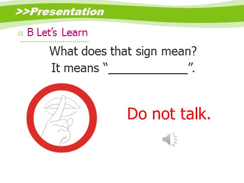 五年级上册英语（湘少版）Unit10_What_does_that_sign_mean？第1课时课件第7页