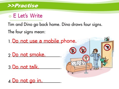 五年级上册英语（湘少版）Unit10_What_does_that_sign_mean？第3课时课件第5页