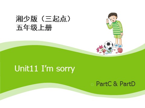 五年级上册英语（湘少版）Unit11_I’m_sorry第2课时课件第1页