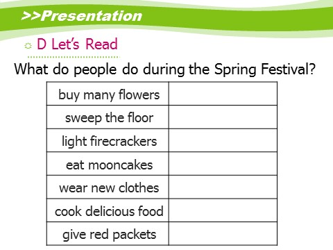 五年级上册英语（湘少版）Unit12_The_Spring_Festival第2课时课件第7页