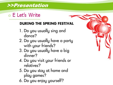 五年级上册英语（湘少版）Unit12_The_Spring_Festival第3课时课件第3页