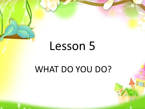 五年级上册英语（科普版）Lesson 5 WHAT DO YOU DO 课件1第1页