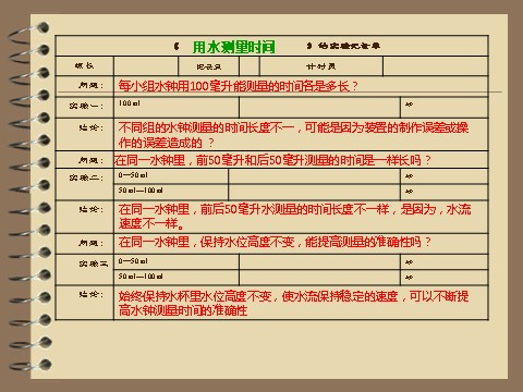 五年级下册科学（教科版）科学“时间的测量”用水测量时间ppt课件（）第4页