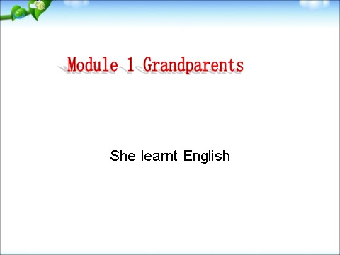 五年级下册英语（外研版三起点）优质课Module2 Unit1 She learnt Englishppt课件第1页