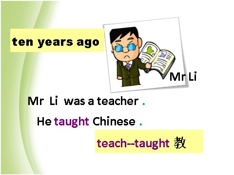 五年级下册英语（外研版三起点）Module2 Unit2 Mr Li was a teacherppt课件第4页