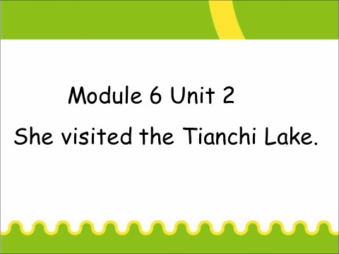 五年级下册英语（外研版三起点）优质课She visited the Tianchi Lakeppt课件第1页