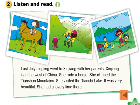 五年级下册英语（外研版三起点）教研课She visited the Tianchi Lakeppt课件第5页