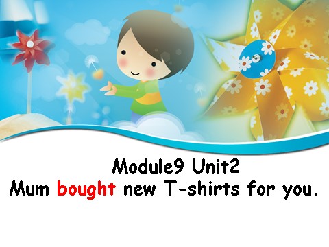五年级下册英语（外研版三起点）教研课Module9 Mum bought new T-shirts for youppt课件第2页