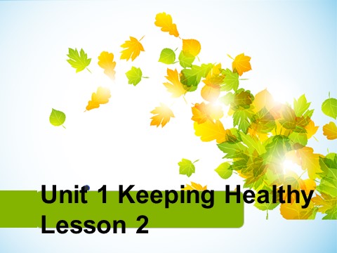五年级下册英语(SL版)Unit 1 Keeping Healthy Lesson 2 课件 1第1页
