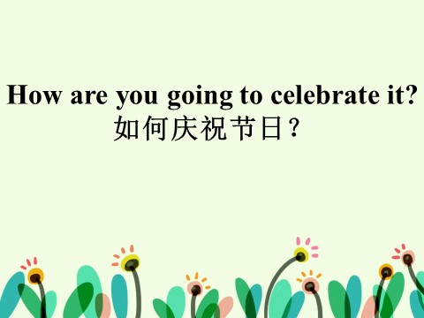 五年级下册英语(SL版)Unit 2 Special Days Lesson 2—How are you going to celebrate it 庆祝节日活动第1页