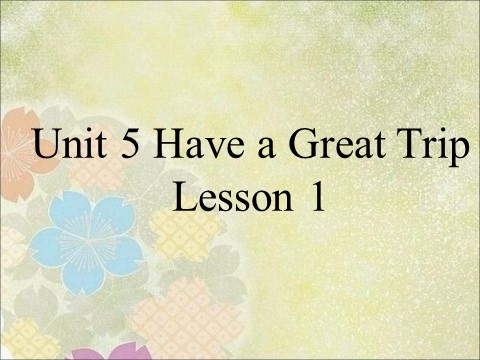 五年级下册英语(SL版)Unit 5 Have a Great Trip Lesson 1 课件 3第1页