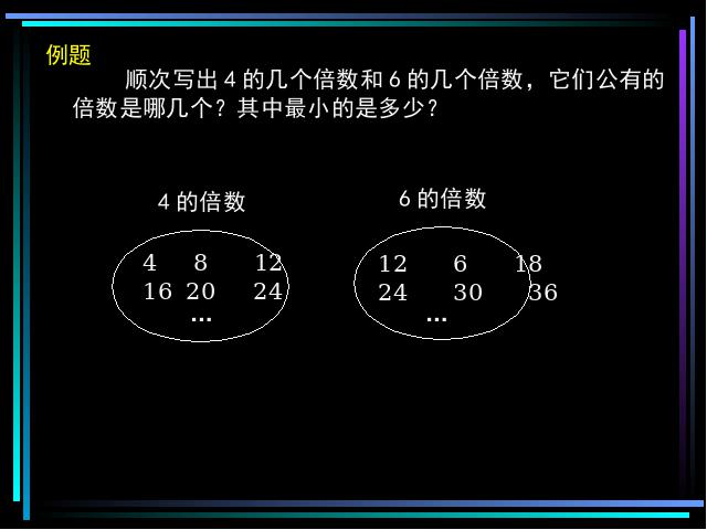 五年级下册数学（人教版）数学第四单元-《最小公倍数》第4页