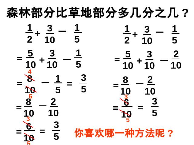 五年级下册数学（人教版）数学-《分数加减混合运算》(新)第4页