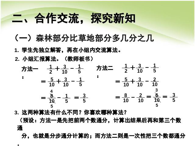 五年级下册数学（人教版）数学《第六单元:分数加减混合运算》第5页