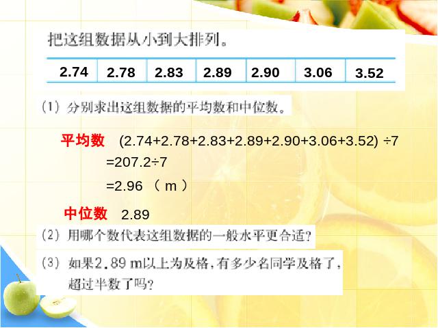 五年级下册数学（人教版）新数学-《中位数》(新课标)第7页