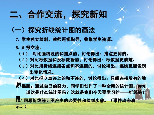 五年级下册数学（人教版）《2015年新版:单式折线统计图》数学第7页