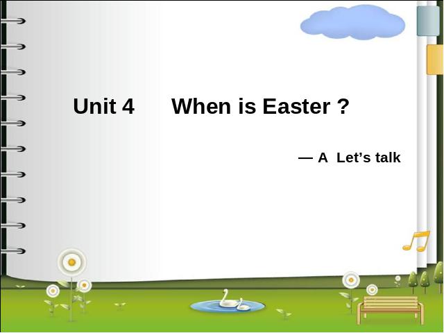 五年级下册英语(PEP版)《unit4 When is Easter》英语第1页