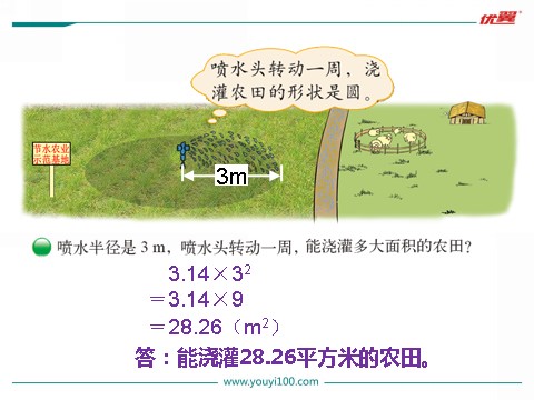 六年级上册数学(北师大版）第7课时 圆的面积（二）第2页