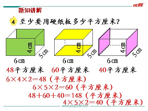 六年级上册数学（苏教版）第4课时 长方体和正方体的表面积（1）第4页