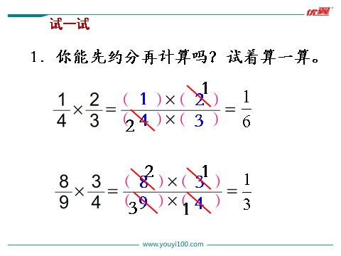 六年级上册数学（苏教版）第5课时 分数与分数相乘第9页