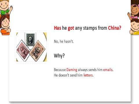 六年级上册英语（外研一起点）Module3 Unit1 Have you got any stamps from China 课件1第5页