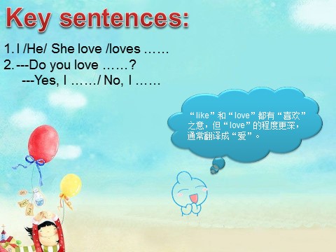 六年级上册英语（外研一起点）Unit 1 Pandas love bamboo---love用法第8页