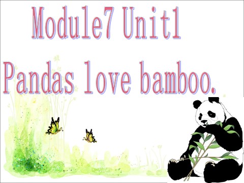 六年级上册英语（外研一起点）Module 7 Unit 1 Pandas love bamboo 课件第3页