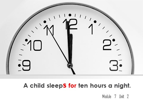 六年级上册英语（外研一起点）Module 7 Unit 2 A child sleeps  for ten hours a night 课件1第1页