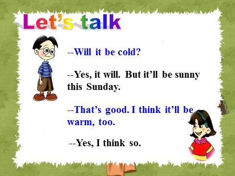 六年级上册英语（科普版）Lesson 3 It will be sunny this Sunday 课件 1第10页