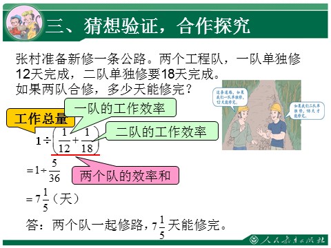 六年级上册数学（人教版）3.4《工程问题》教学课件第7页