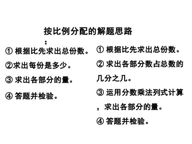 六年级上册数学（人教版）《比的应用》(数学)第4页