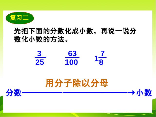 六年级上册数学（人教版）数学《百分数和分数、小数的互化》(人第3页