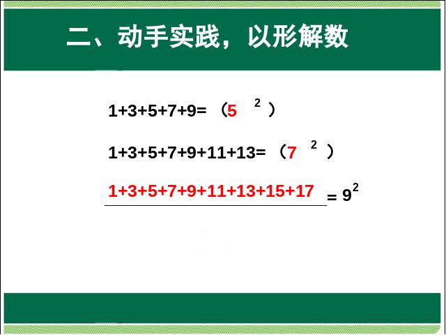 六年级上册数学（人教版）公开课ppt连续奇数数列之和与正方形的关系课件第4页