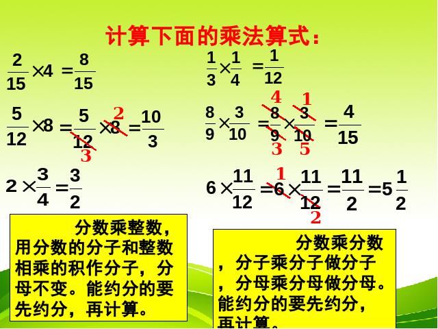 六年级上册数学（人教版）数学总复习第一课时_分数乘、除法第7页