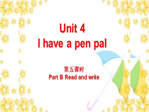 六年级上册英语(PEP版)Unit 4 B Read and write第1页