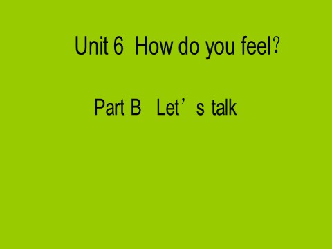 六年级上册英语(PEP版)Unit 6 B Let's talk第1页