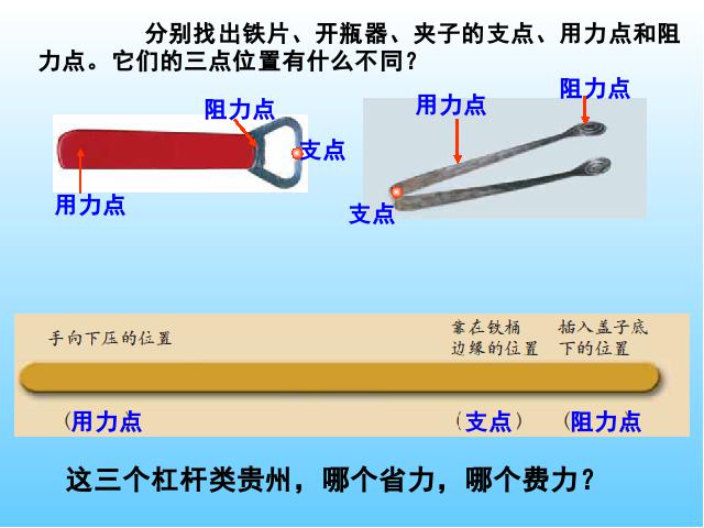 六年级上册科学科学“工具和机械”《1.3杠杆类工具的研究》（第5页