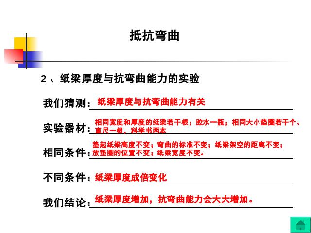 六年级上册科学第二单元《2.1抵抗弯曲》(科学)第9页