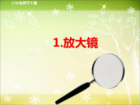 六年级下册科学（教科版）第一单元“微小世界”放大镜ppt课件(科学第1页