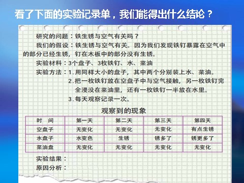 六年级下册科学（教科版）科学控制铁生锈的速度PPT课件()第2页