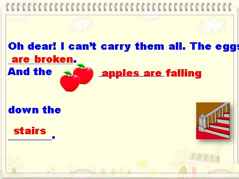 六年级下册英语（外研版三起点）英语The apples are falling down the stairsppt课件第10页
