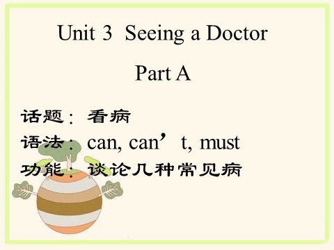 六年级下册英语（闽教版）Unit 3 Seeing a Doctor Part A 课件2第1页