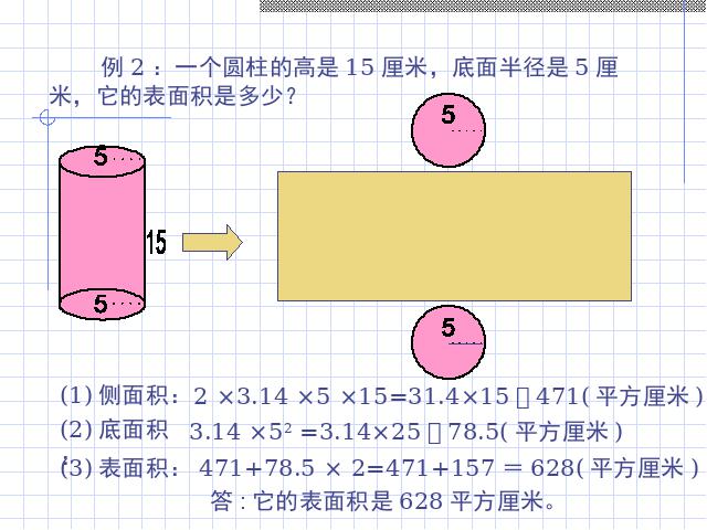 六年级下册数学（人教版）新数学第二单元ppt-《圆柱的表面积》教第9页