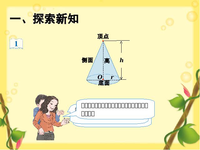 六年级下册数学（人教版）数学《2015新版:圆锥的认识主题图、例1》（）第4页