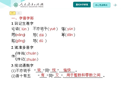 初一上册语文同步解析课件：11 《论语》十二章第2页