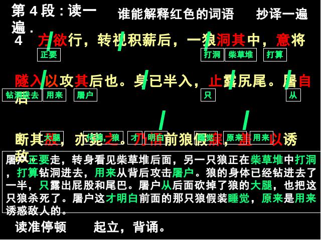 初一上册语文教研课《第20课:狼》课件ppt(新语文)第10页