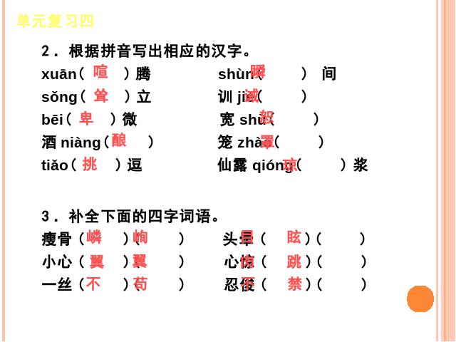 初一上册语文初一语文ppt《第四单元复习》课件第3页