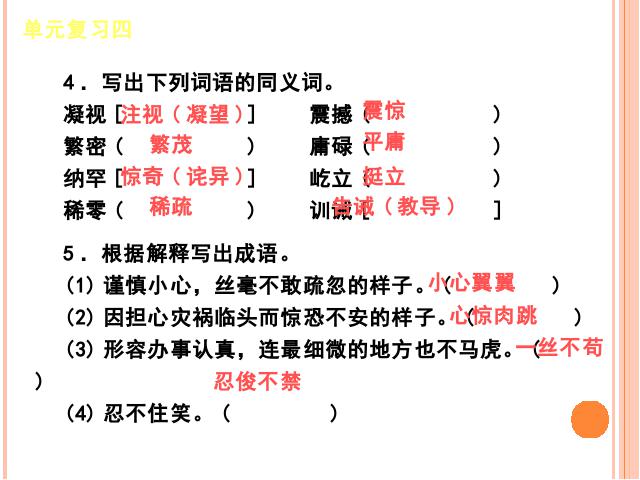 初一上册语文初一语文ppt《第四单元复习》课件第4页