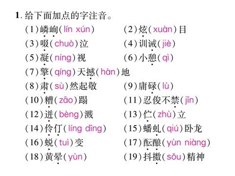 初一上册语文专题一 拼音与汉字第2页