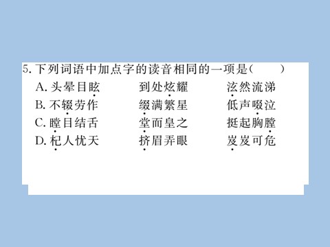 初一上册语文专题一 字音  字形第9页